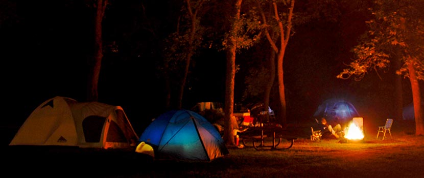 campground at night