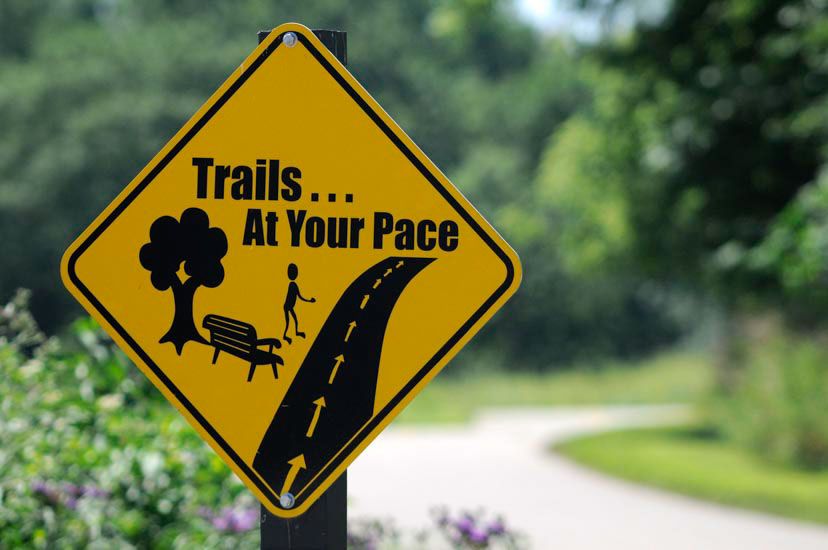 Trails at Your Pace sign