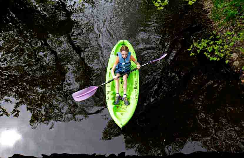A kayak on a lake