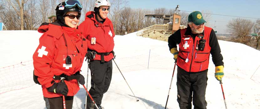 ski patrolers