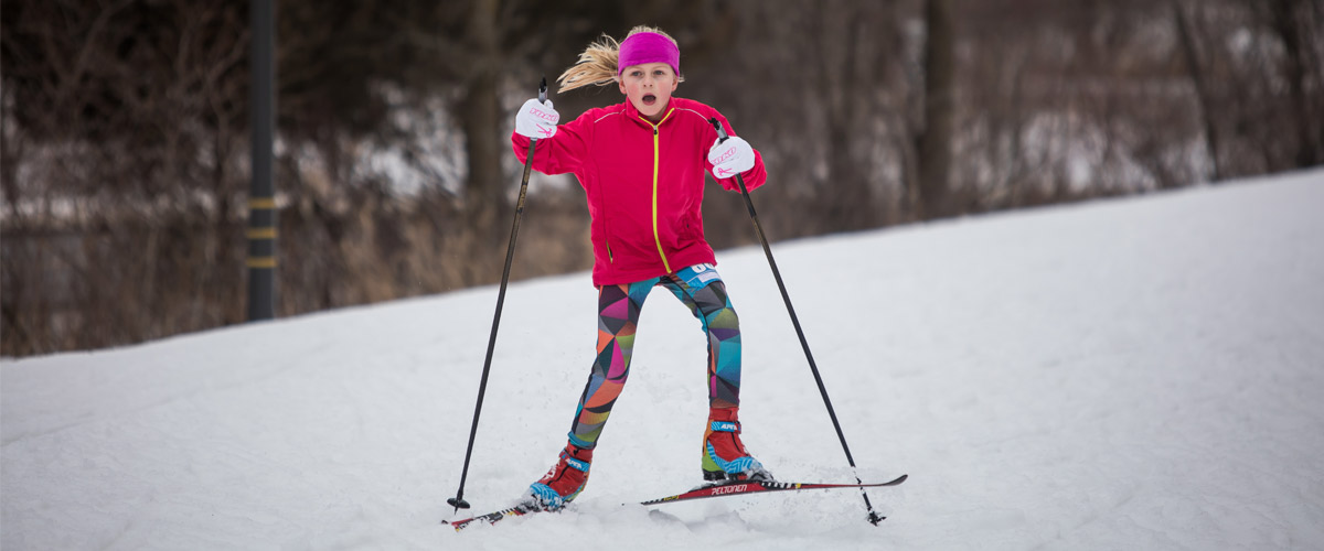 Girl Cross-Country Skiing