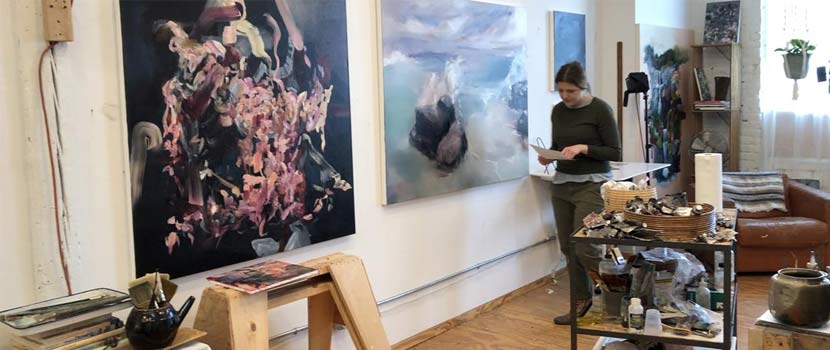 Artist Kelli Nelson in her Minneapolis studio.