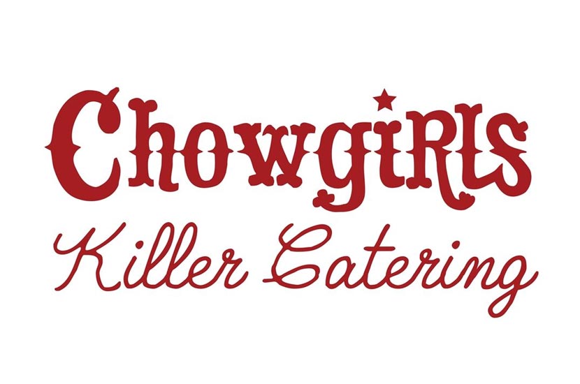 Chowgirls logo in red.