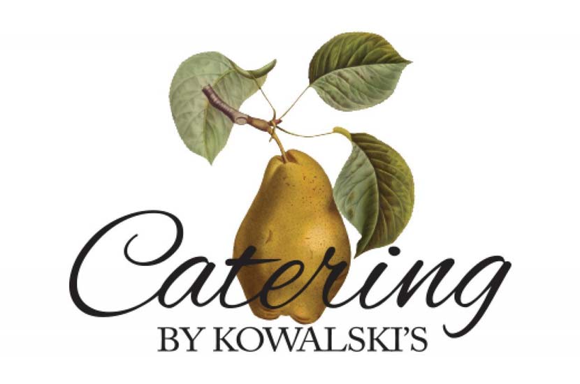 Catering by Kowalski's logo with yellow pear