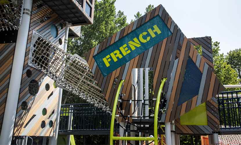 play area displaying the word "french."