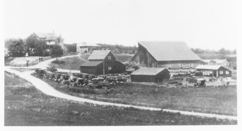 historic photo of the Grimm farm.