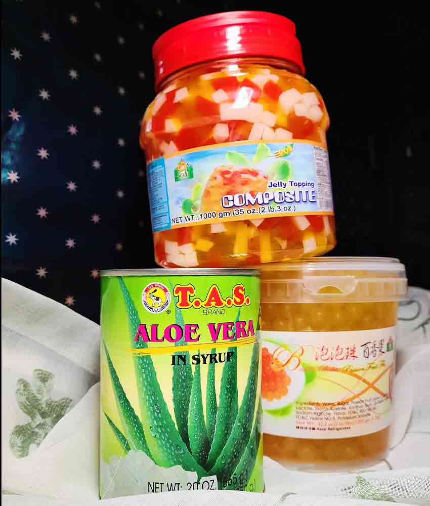 canned aloe vera and jellies