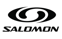 Salomon logo with swirl above black text reading Salomon